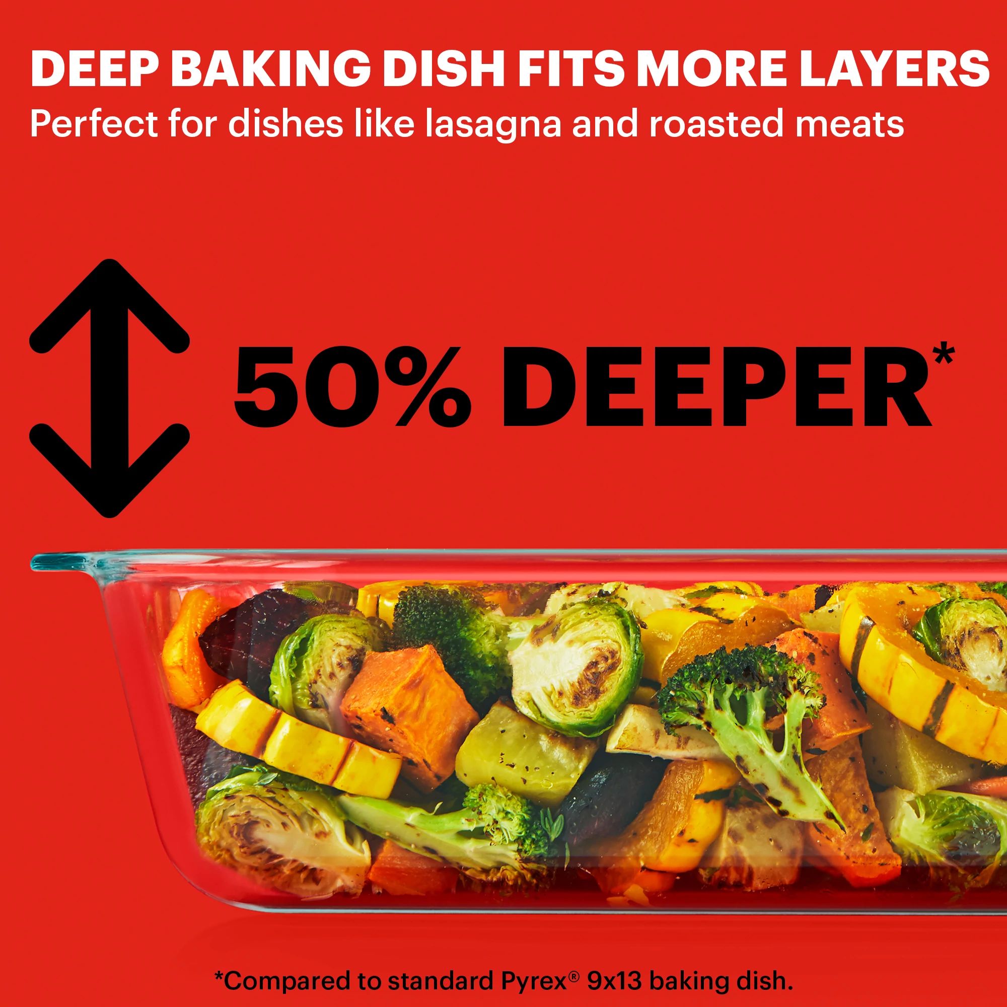 Pyrex? Deep 9 x13 2-in-1 Glass Baking Dish with Glass Lid - Image 4