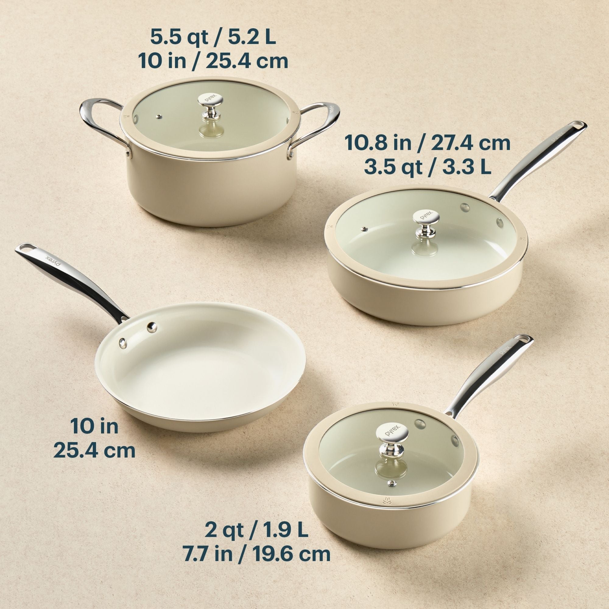 Pyrex? 7-Piece Ceramic Cookware Set - Image 2