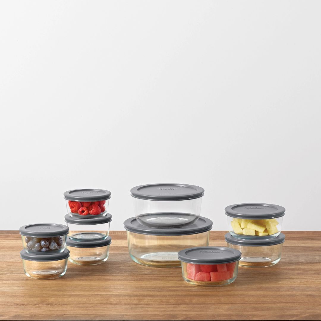 Pyrex® Simply Store® 20-piece Set with Gray Lids - Image 2